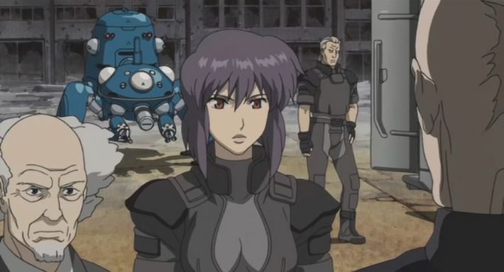 fantasma en la película de anime shell