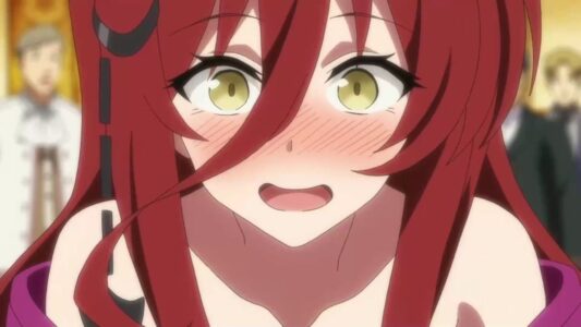 Anime femenino con pelo rojo