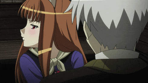 spice and wolf gif cute